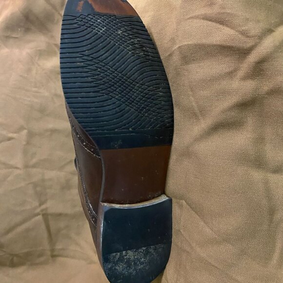 Stafford Mens Boots 9W Dix Chukka Wing Tip Brown Letaher Lace Up Classic - Picture 15 of 16